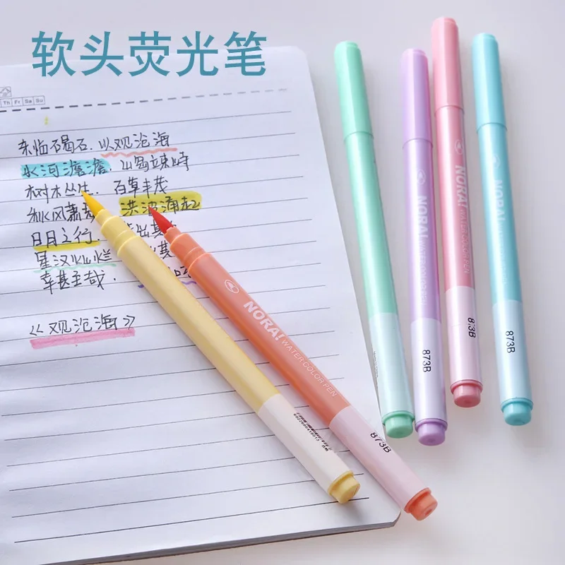 カワイイカラーブラシ蛍光ペン、マンガペン、パステルカラー、ス - Highlighter Set Pastel のレビューと価格