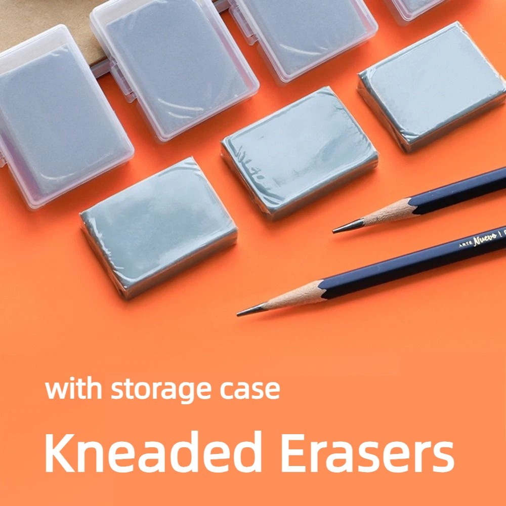 4 個の修正ソフトスケッチ消しゴムグレー可塑化アート消しゴム - Rubber Eraser Kneaded のレビューと価格