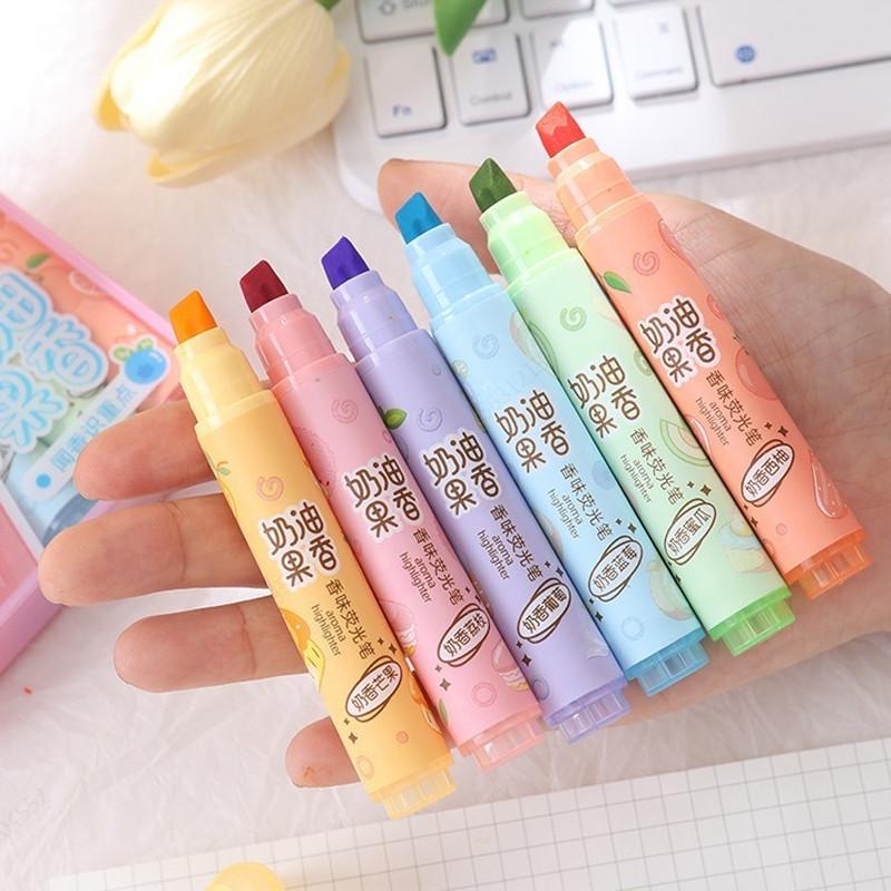 6個入り クリーミーフルーティーアロマハイライター、パステル - Highlighter Set Pastel のレビューと価格