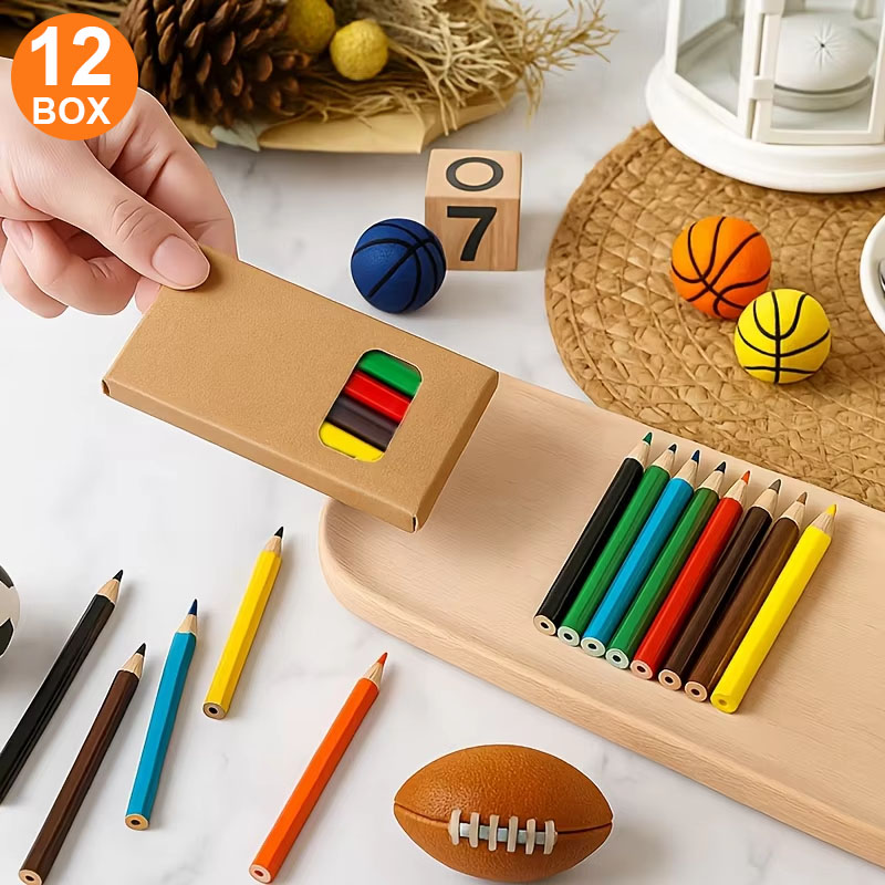 6色ミニ色鉛筆12箱（合計72本）、アート描画ツール、学生用 - Total Stationery & Office Supply のレビューと価格
