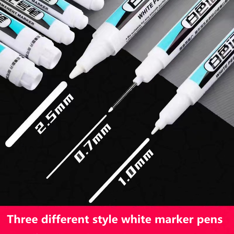 3 ピース/セット金属ロングヘッドマーカーペン油性防水プラス - Highlighter Set Pastel のレビューと価格