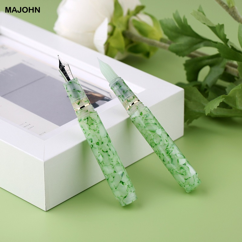 MAJOHN N8樹脂ガラスディップペンインクペン手作りペン - Fountain Pen Ink のレビューと価格