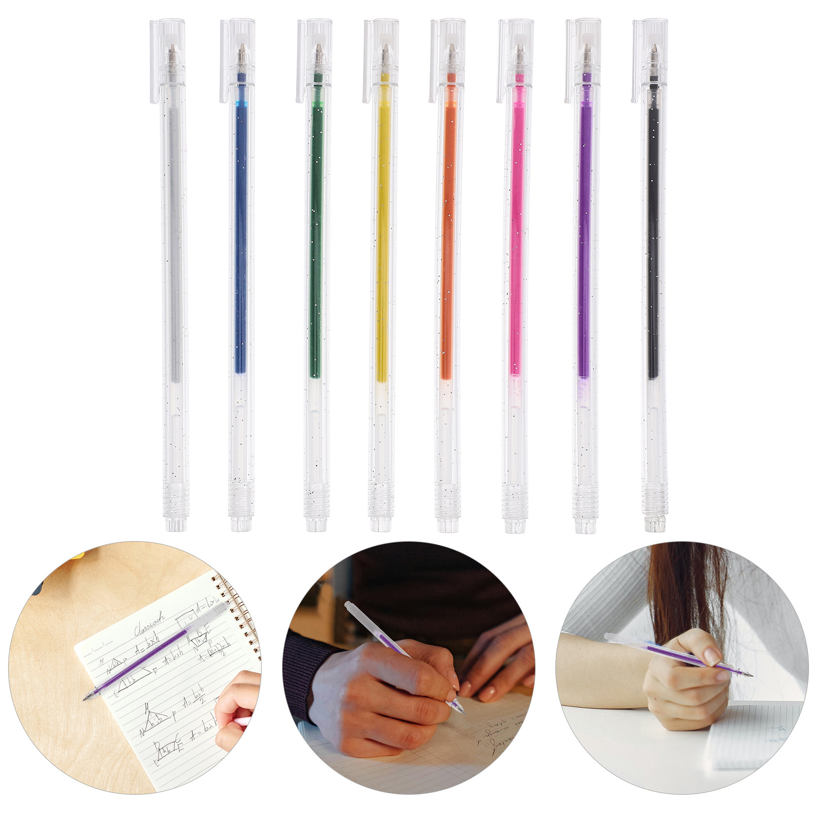 8本入りグリッターペンセット 手作りジャーナリングマーカー  - Gel Ink Pen Set のレビューと価格