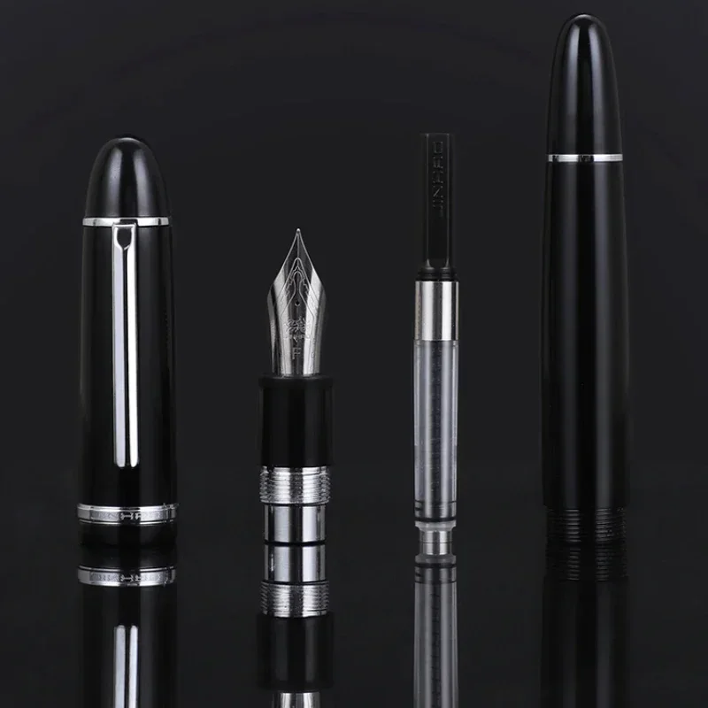 Jinhao-X159アクリル万年筆、黒色インクペン、学生学 - Stationery Supply Business のレビューと価格