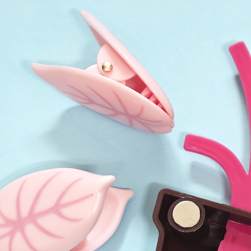 可愛い鉢植えデスククリップ2個セット冷蔵庫マグネット4枚葉型 - Paperclip Magnetic Set のレビューと価格