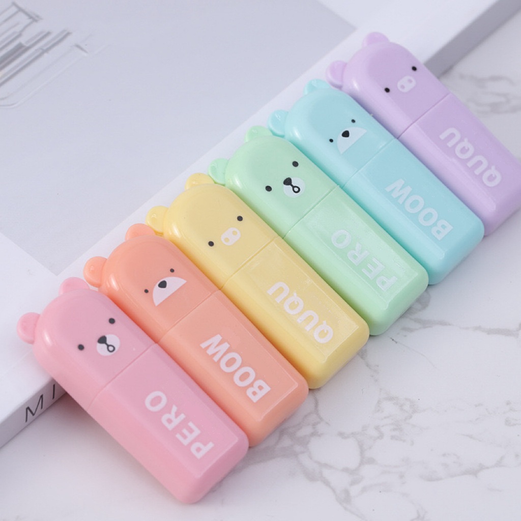 6本入りミニ蛍光ペンセット、チゼルチップマーカーペン、学生、 - Highlighter Set Pastel のレビューと価格