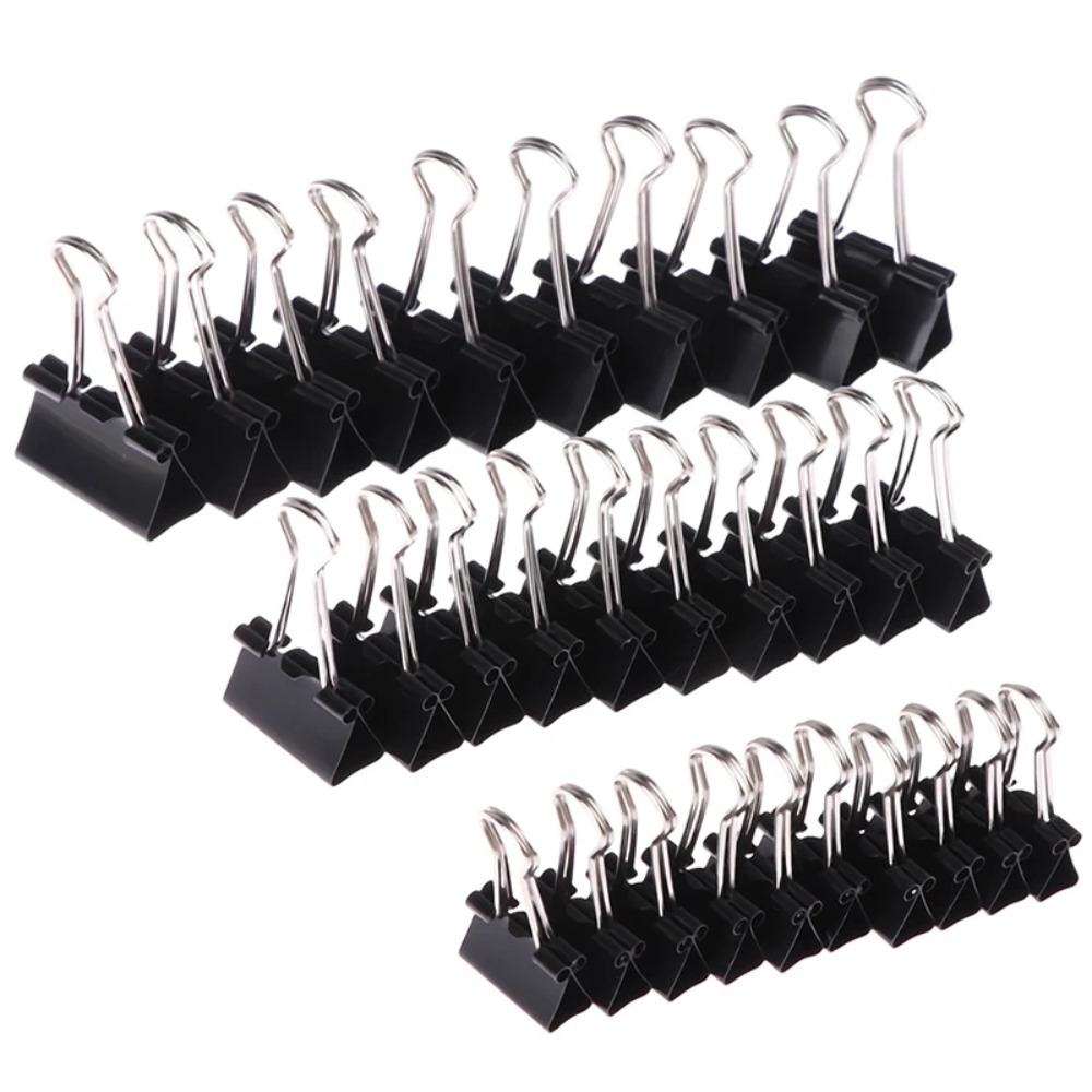 10個入り金属製バインダークリップ 19mm 25mm 32 - Binder Clip Assorted のレビューと価格