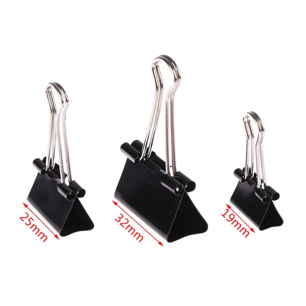 10個入り金属製バインダークリップ 19mm 25mm 32 - Binder Clip Assorted のレビューと価格