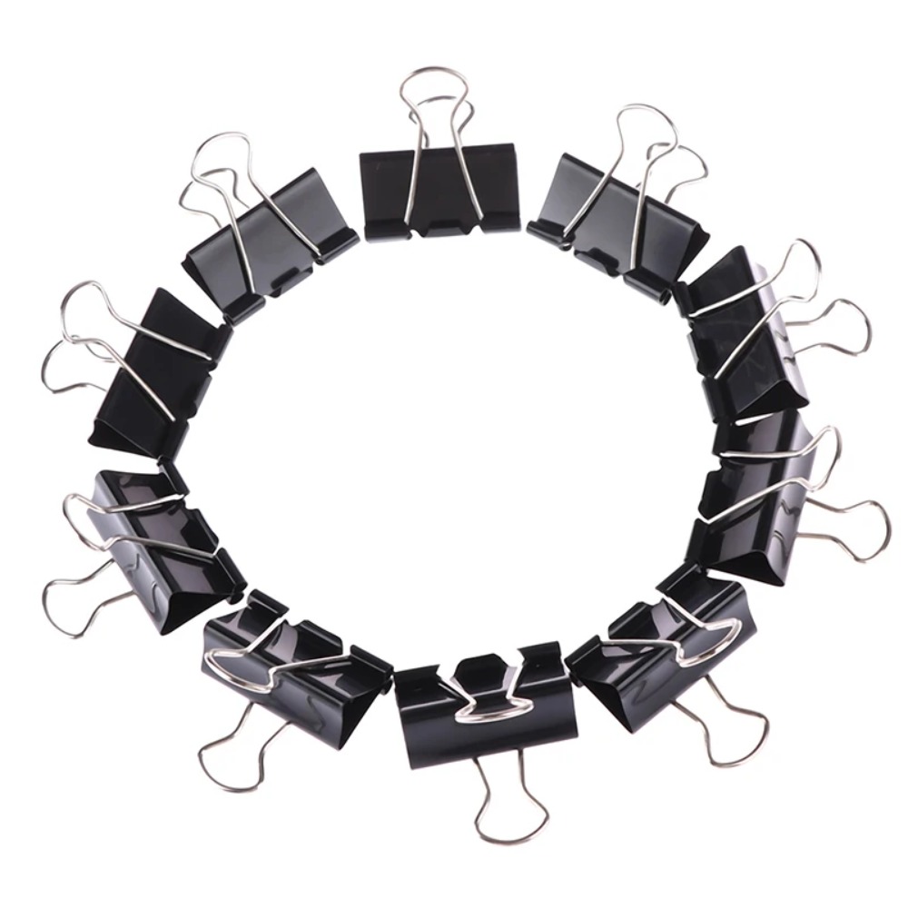 10個入り金属製バインダークリップ 19mm 25mm 32 - Binder Clip Assorted のレビューと価格