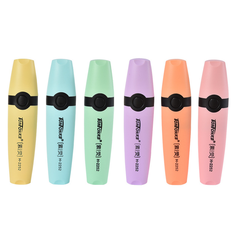 6 ピース/セット蛍光ペンパステルカラーチゼルチップマーカー - Highlighter Set Pastel のレビューと価格