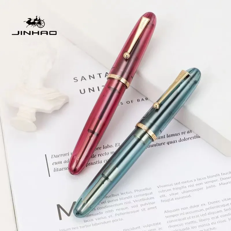 Jinhao 9019透明色万年筆、リーフ、f、mペン先イン - Stationery Supply Business のレビューと価格