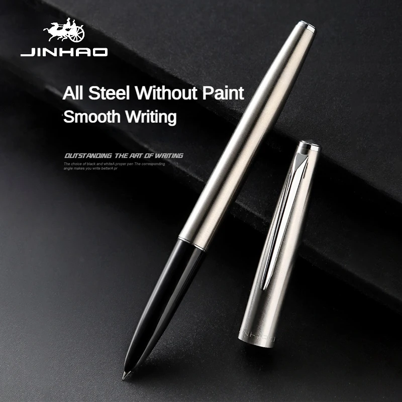 Jinhao-オールスチールボディ万年筆、書道インクペン、リ - Stationery Supply Business のレビューと価格
