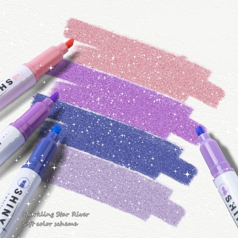 4本入り キラキラピンク蛍光ペン スターリバー手書きペン 高 - Highlighter Set Pastel のレビューと価格