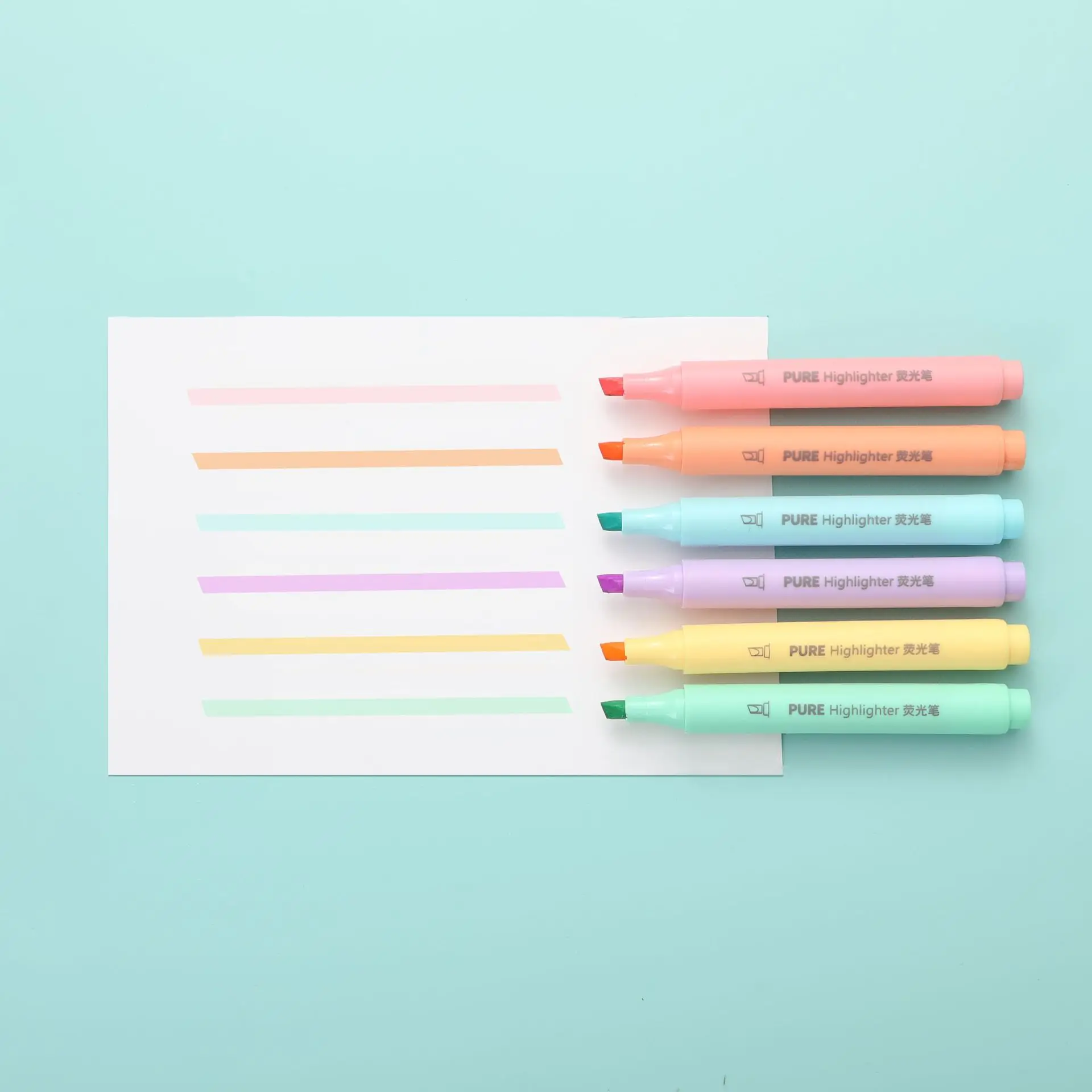 6 ピース/セットパステルカラーマカロン蛍光ペンマーカーペン - Highlighter Set Pastel のレビューと価格